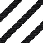 6mm Landvast & Ankerlijn 3-Strengs Polyester Zwart, Watersport en Boten, Ophalen of Verzenden, Nieuw