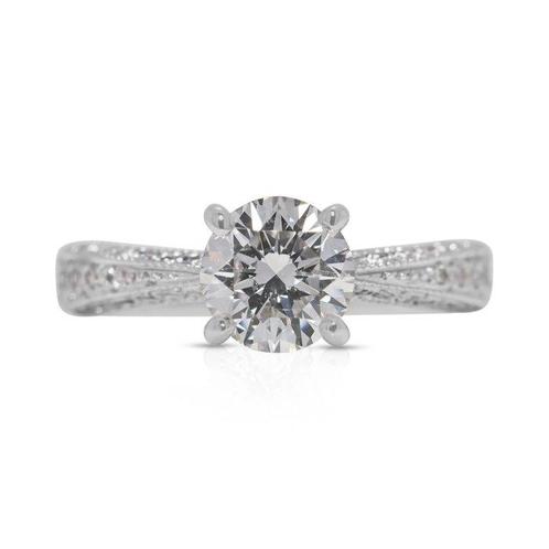 Other brand - Ring - 18 karaat Witgoud -  1.12ct. tw., Handtassen en Accessoires, Ringen