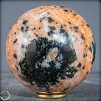 Calcite et tourmaline orange naturelles de première qualité, Nieuw