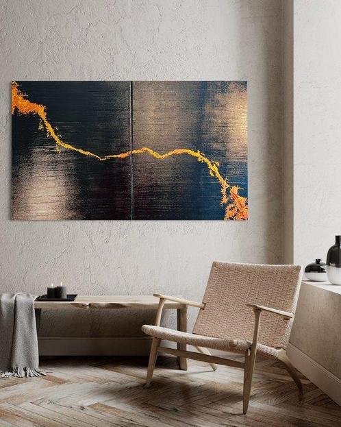 Ronan Martin - Thunder at Night - XL, Antiek en Kunst, Kunst | Schilderijen | Modern