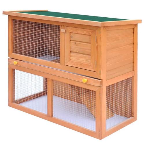 Konijnenhok Hout met Deur | Tweede Kansje | OP = OP, Dieren en Toebehoren, Knaagdieren en Konijnen | Hokken en Kooien, 60 tot 90 cm