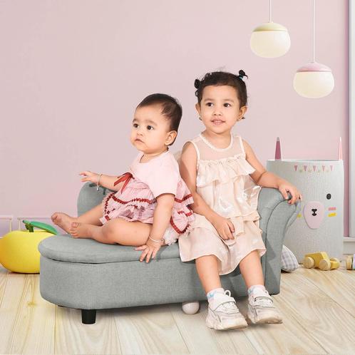 Kinderchaise - HoutenWonders - Opbergruimte - Lichtgrijs, Kinderen en Baby's, Kinderkamer | Overige Meubels, Nieuw, Ophalen of Verzenden