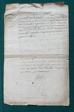 Louis XV - Lettre signée par Louis XV quittance trésor royal, Nieuw