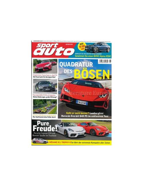 2019 SPORT AUTO MAGAZINE 08 DUITS, Boeken, Auto's | Folders en Tijdschriften