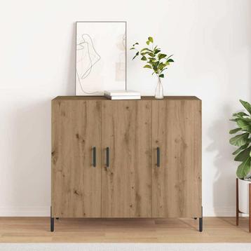 vidaXL Dressoir artisanaal eikenkleurig 90 x 34 x 80 cm, Verzenden