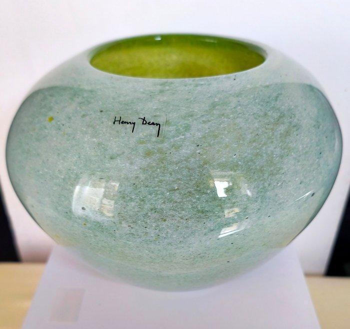 Vase - vert menthe laiteux - Verre - HENRY DEAN grand vase, Antiquités & Art, Curiosités & Brocante