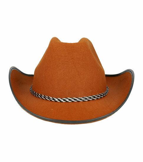 Cowboyhoed - Western hoed van vilt onesize - Bruin, Kleding | Dames, Hoeden en Petten