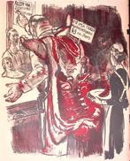 Spotprent over schaarste in Nederland tijdens Eerste Were..., Antiek en Kunst, Verzenden