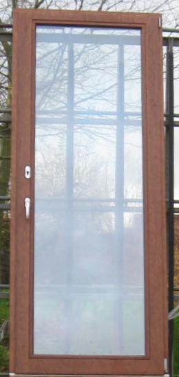 houten terrasraam , terrasdeur , deur , buitendeur 98 x 240, Doe-het-zelf en Bouw, Deuren en Vliegenramen, Nieuw, Glas, Hout, Buitendeur