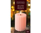 Actie lumineo led kaars wax steady binnen, ribbel, met, Nieuw