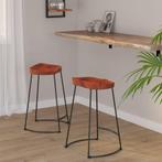 vidaXL Tabourets de bar Gavin lot de 2 45x40x63cm bois, Maison & Meubles, Verzenden, Neuf