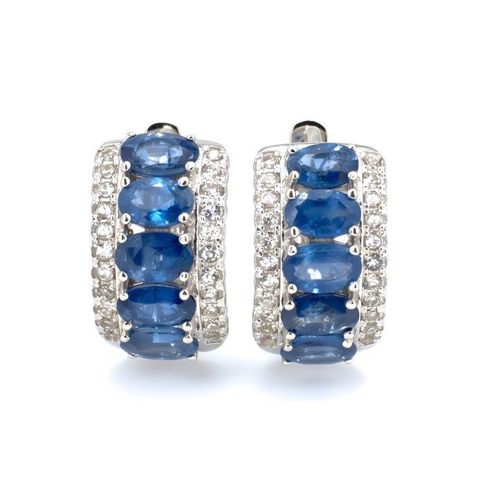 Zonder minimumprijs - Oorbellen Verguld Saffier - Topaas -, Handtassen en Accessoires, Oorbellen