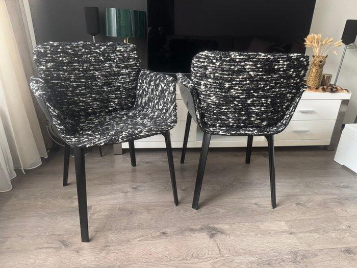 Piero Lissoni - Stoel (2) - Fiberglass, tweed, tweed - 2x, Antiek en Kunst, Antiek | Meubels | Stoelen en Sofa's