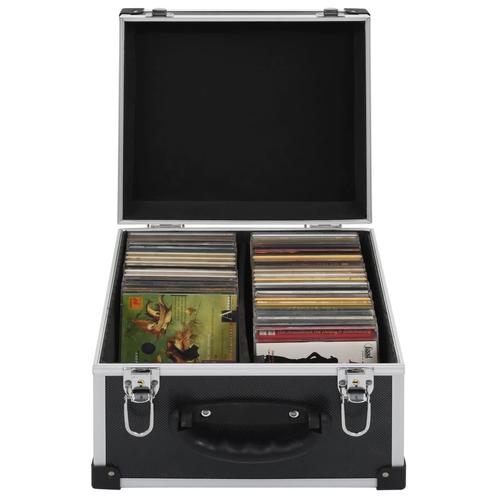 vidaXL Cd-koffer voor 40 cds aluminium ABS zwart, Computers en Software, Harde schijven, Nieuw, Verzenden