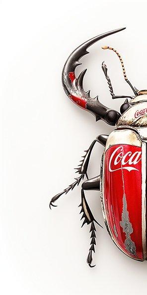 F2B - BeetleCan Coca 2I8, Antiek en Kunst, Kunst | Schilderijen | Modern