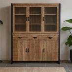 Buffetkast Mangohout Britt 160 cm, Huis en Inrichting, Kasten | Buffetkasten, Verzenden, Nieuw, Overige houtsoorten, Industriële meubels