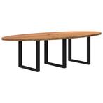 vidaXL Eettafel 280x120x74 cm ovaal massief eikenhout, Huis en Inrichting, Tafels | Eettafels, Verzenden, Nieuw