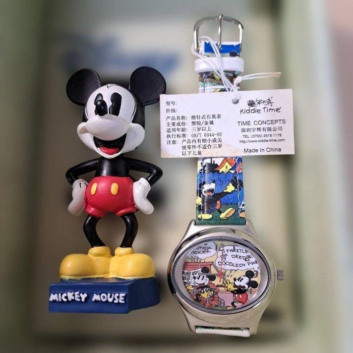 Disney / Kiddie Time - Mickey Mouse Figure & Wristwatch Set, Collections, Disney