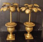 Kandelaar - Messing - Set van twee kandelaars met decoraties, Antiek en Kunst