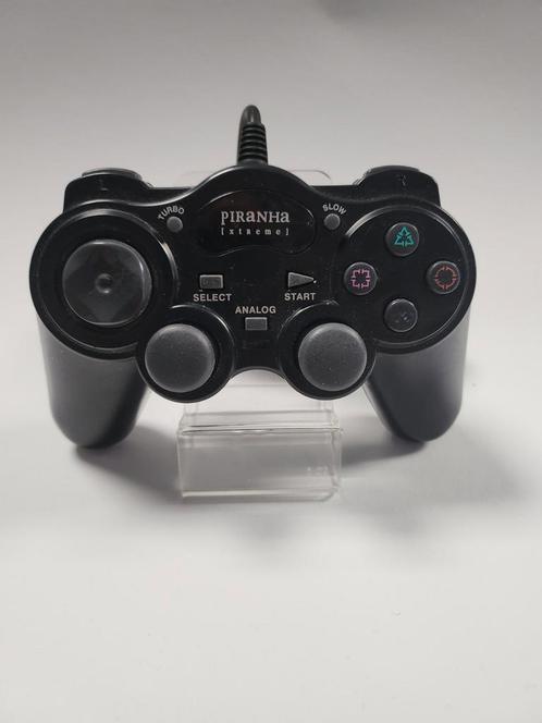 Piranha Extreme Zwarte Controller Playstation 2, Games en Spelcomputers, Games | Sony PlayStation 2, Zo goed als nieuw, Ophalen of Verzenden