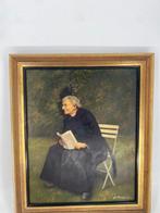 Olieverf - schilderij van een Pastoor - 47 x 58 cm, Antiek en Kunst