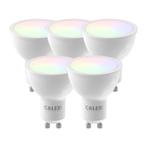 Set van 5 Calex Smart LED Lamp GU10 Reflector RGB 5W 350lm, Verzenden