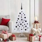 vidaXL Kunstmatige Hinged Kerstboom Wit 120 cm PVC en Staal, Verzenden, Nieuw