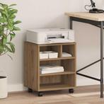 vidaXL Printerstand met opslag artisanaal eikenkleurig 41 x, Computers en Software, Printers, Verzenden, Nieuw
