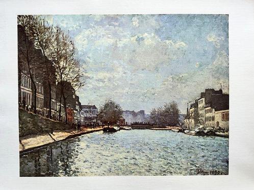 Alfred Sisley (1839-1899) - Le canal st martin (Paris jeu de, Antiek en Kunst, Antiek | Overige Antiek