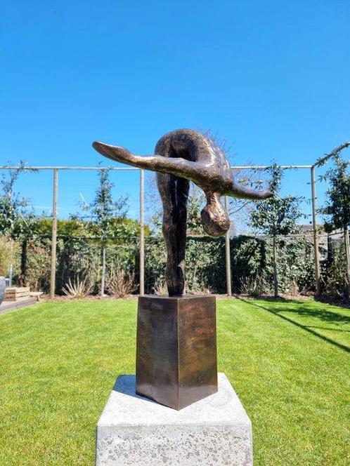 Beeldje, De duiker - 55 cm - Brons, Antiek en Kunst, Curiosa en Brocante