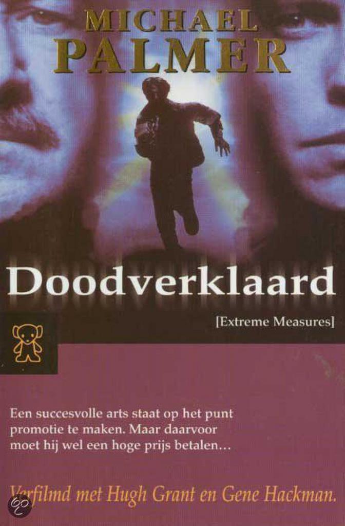 DOODVERKLAARD 9789044925074 Michael Palmer, Boeken, Romans, Zo goed als nieuw, Verzenden