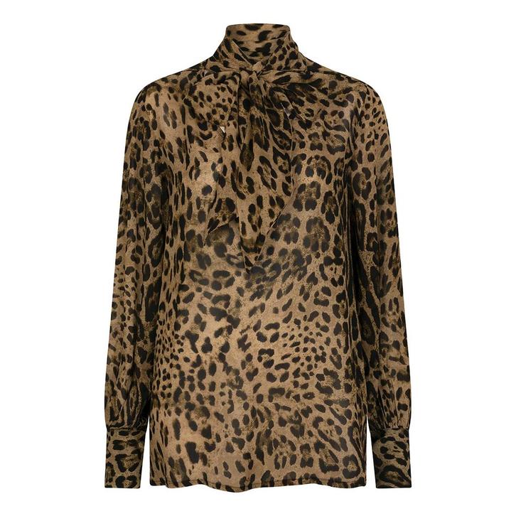 Ibana • luipaard blouse Trixie • 34, Kleding | Dames, Blouses en Tunieken, Bruin, Nieuw, Maat 42/44 (L), Verzenden