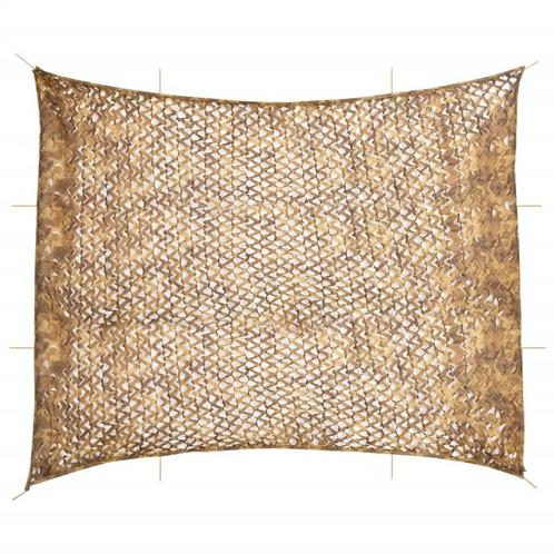 vidaXL Camouflagenet met opbergzak 729x602 cm zandkleurig, Sport en Fitness, Schietsport-accessoires, Nieuw, Verzenden