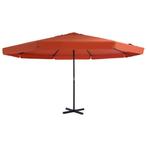 vidaXL Parasol met aluminium paal 500 cm terracottakleurig, Tuin en Terras, Verzenden, Nieuw