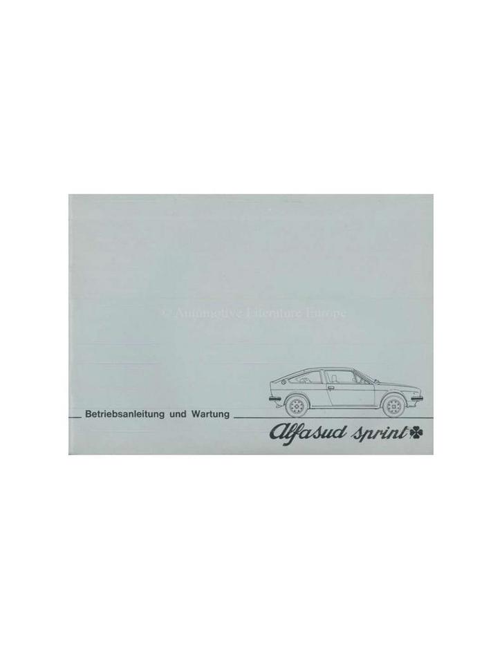 1977 ALFA ROMEO ALFASUD SPRINT Q INSTRUCTIEBOEKJE DUITS, Auto diversen, Handleidingen en Instructieboekjes, Ophalen of Verzenden