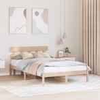 vidaXL Bedframe met Hoofdbord 120x200 cm Massief Vurenhout, Verzenden, Nieuw