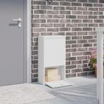 vidaXL Pakketafgiftedoos Wit 44x22x82 cm Staal, Verzenden, Nieuw
