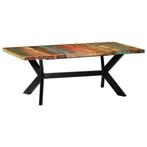 vidaXL Eettafel 200x100x75 cm massief gerecycled hout, Huis en Inrichting, Verzenden, Nieuw