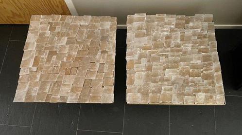 Georges Mathias - Tables gigognes (2) - Laiton, quartz -, Antiek en Kunst, Kunst | Designobjecten