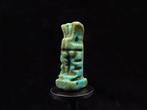 Oud-Egyptisch Faience amulet van de dwerggod Bes - 1.7 cm