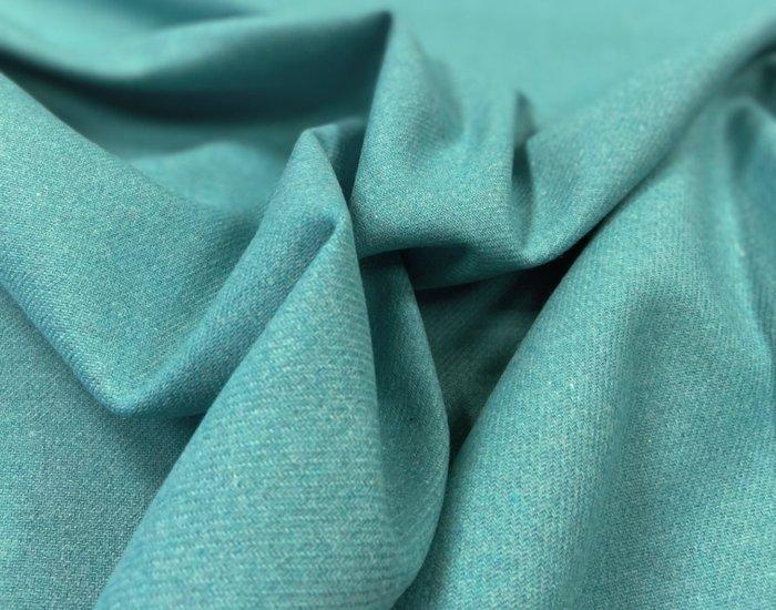 Zacht geweven mengeling van wol en katoen, blauwgroen,, Antiek en Kunst, Antiek | Tapijten, Tafelkleden en Textiel