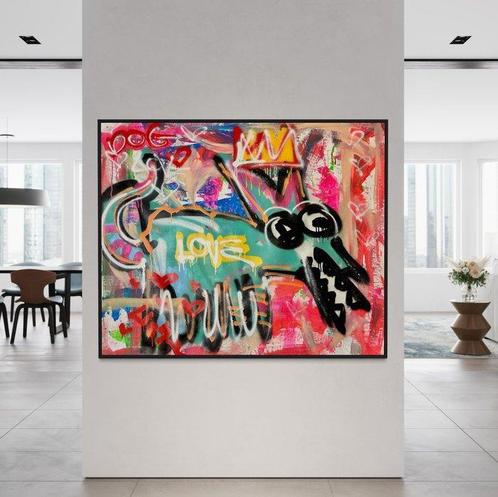 Timo Wedell (1994) - Just a Dog Like Basquiat - XL, Antiek en Kunst, Kunst | Schilderijen | Modern