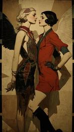 I_KONIQ (1969) - set of 2 sensual angels in love, Huis en Inrichting, Nieuw