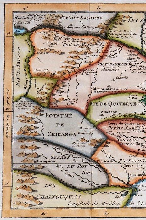 Afrika - Mozambique; N. Bellin - Empire du Monomotapa -, Boeken, Atlassen en Landkaarten