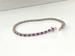 Zonder Minimumprijs - Armband Zilver Robijn - Diamant, Handtassen en Accessoires, Armbanden, Nieuw