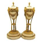 Cassolette (2) - Verguld brons - Pareja Cassolettes, Antiek en Kunst