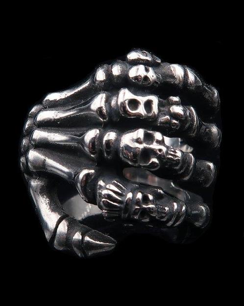 Memento Mori Ring - Schedels - De hand van het lot - Kracht,, Antiek en Kunst, Antiek | Boeken en Manuscripten
