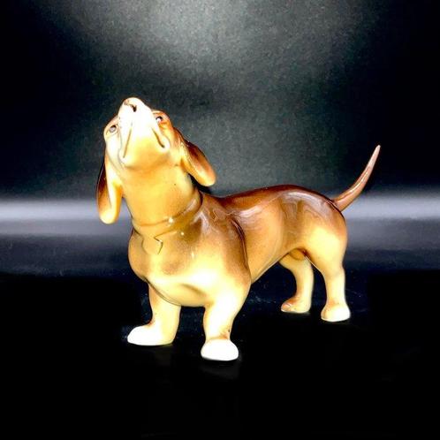 Royal Dux, Bohemia - Dachshund Dog (18 cm) - ca 1960 -, Antiek en Kunst, Antiek | Glaswerk en Kristal