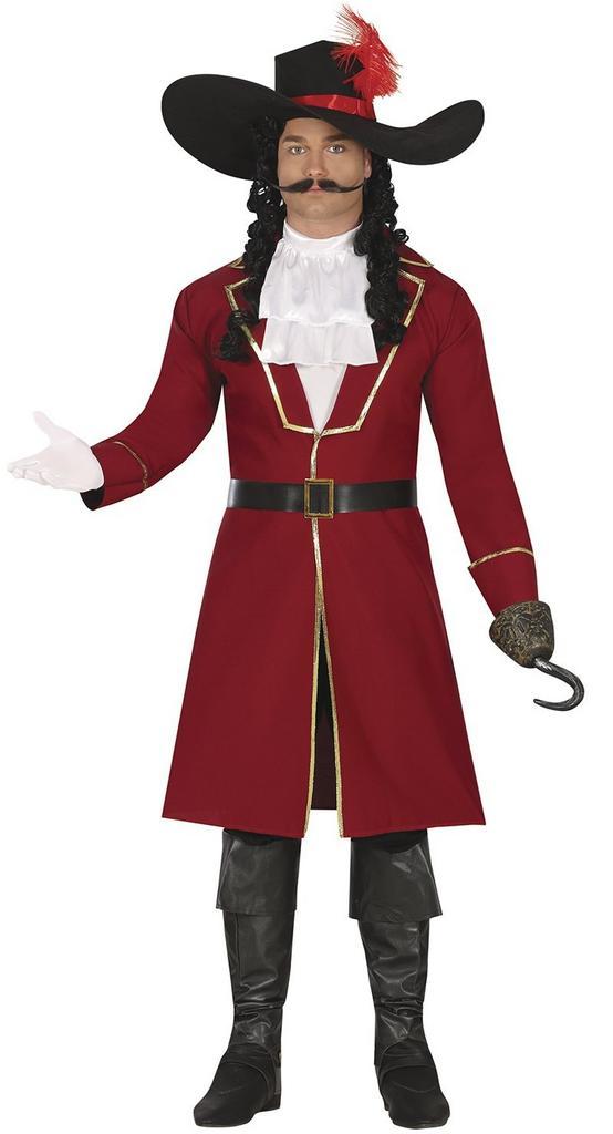 Piraat Kostuum Bordeaux Rood Heren Lang, Kleding | Heren, Carnavalskleding en Feestkleding, Nieuw, Verzenden