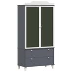 vidaXL Krijtbord Garderobe met lade Grijs en wit Bewerkt, Verzenden, Nieuw